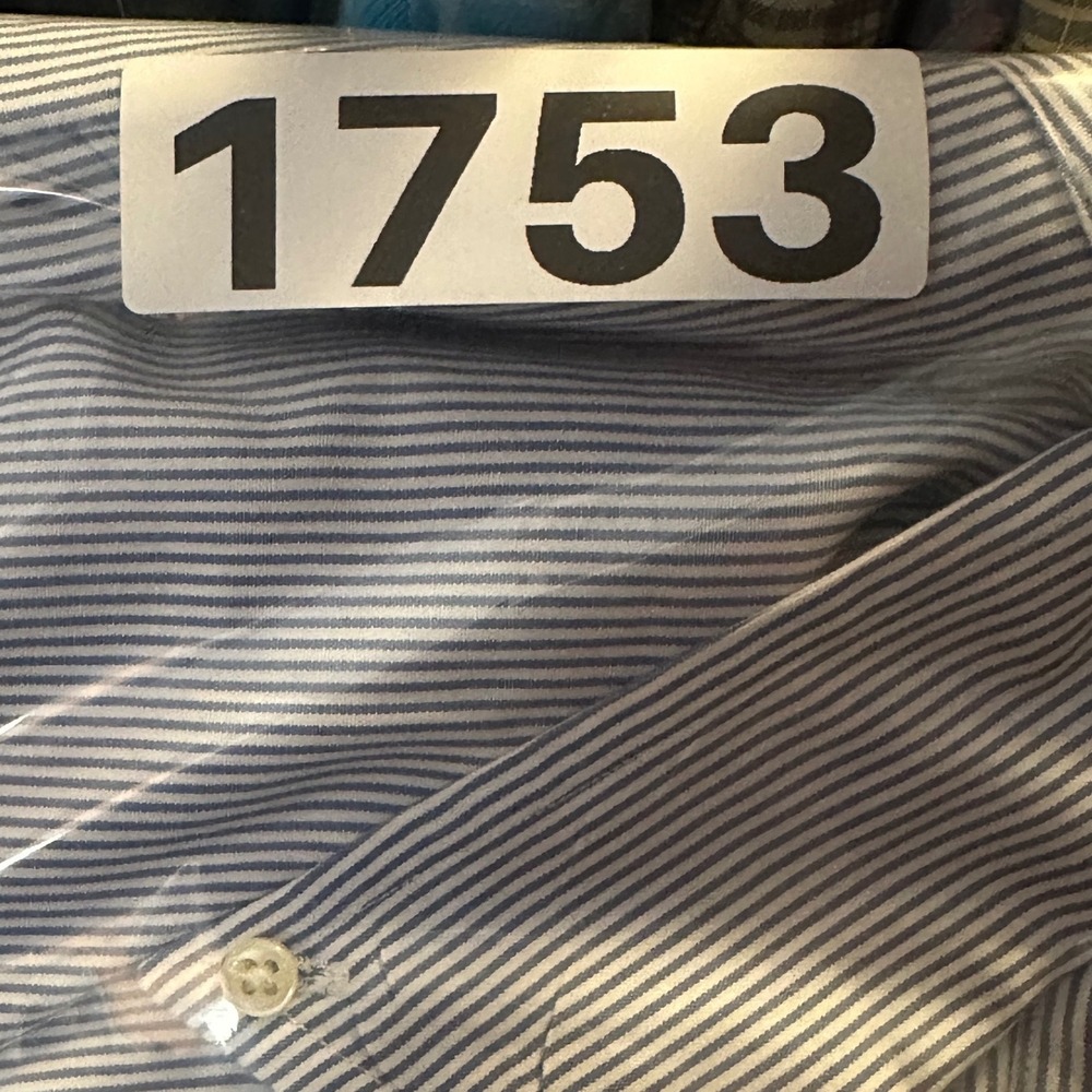 Ralph Lauren Classic Fit Blue Stripe Button Down Shirt Mens 3XLT Tall - Picture 8 of 8